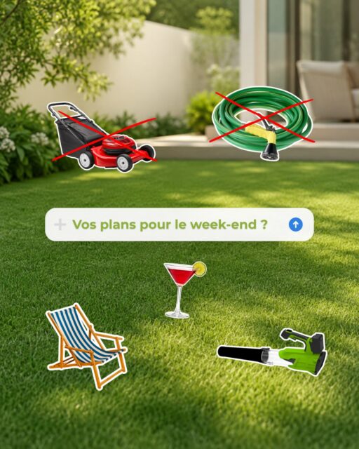 😎 CE WEEK-END, ON A DES PRIORITÉS
Apéro : oui.
Repos : beaucoup.
Sport : peut-être, si la motivation se lève avant nous.
Arrosage : absolument pas 😅

Un petit entretien rapide du gazon synthétique, et votre extérieur @yardsgazonsynthetique reste nickel pour profiter sans prise de tête.

👉 Découvrez nos modèles sur yards.fr (lien en bio)
———————
YARDS Gazon synthétique
L’élégance au service de votre jardin

#gazonsynthetique  #pelouseartificielle  #jardinsansentretien  #weekends  #yards