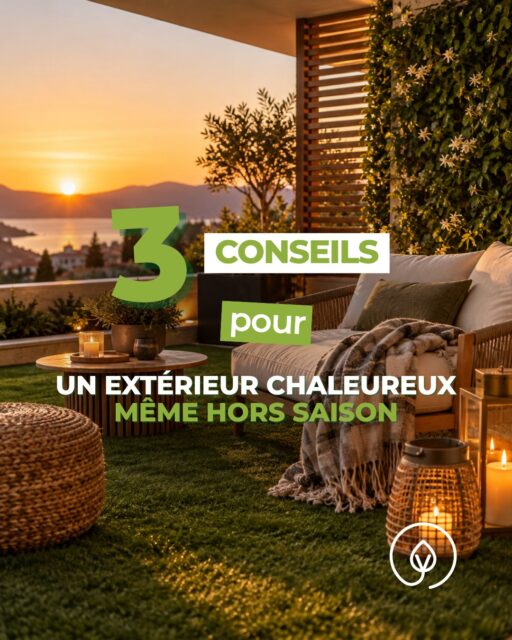 😅 VOTRE TERRASSE A FROID ? ON A DES SOLUTIONS
Quand l’automne arrive, certains extérieurs partent directement en mode “hibernation”.
Erreur stratégique.

Avec quelques bons réflexes, votre terrasse peut rester agréable, jolie et utilisable sans ressembler à une mission de survie en polaire. 🍂

👉 Enregistrez ce post pour retrouver ces conseils au moment de votre projet.
———————
@yardsgazonsynthetique 
L’élégance au service de votre jardin

#amenagementexterieur #exterieurcocooning #yards #gazonsynthetique #murvégétal