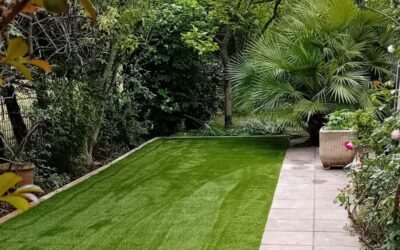 Pose pelouse artificielle – Rochefort-du-Gard, Gard