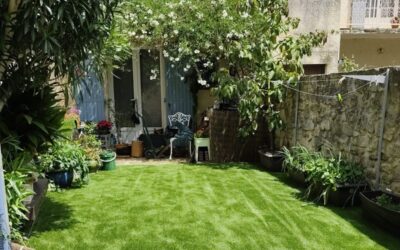 Pose pelouse artificielle – Vallabrègues, Gard