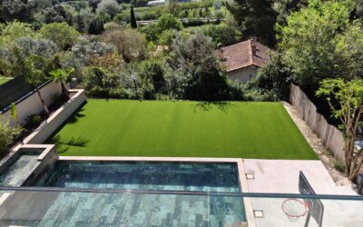 Installation pelouse synthétique Airshot Signature – Les Angles, Gard